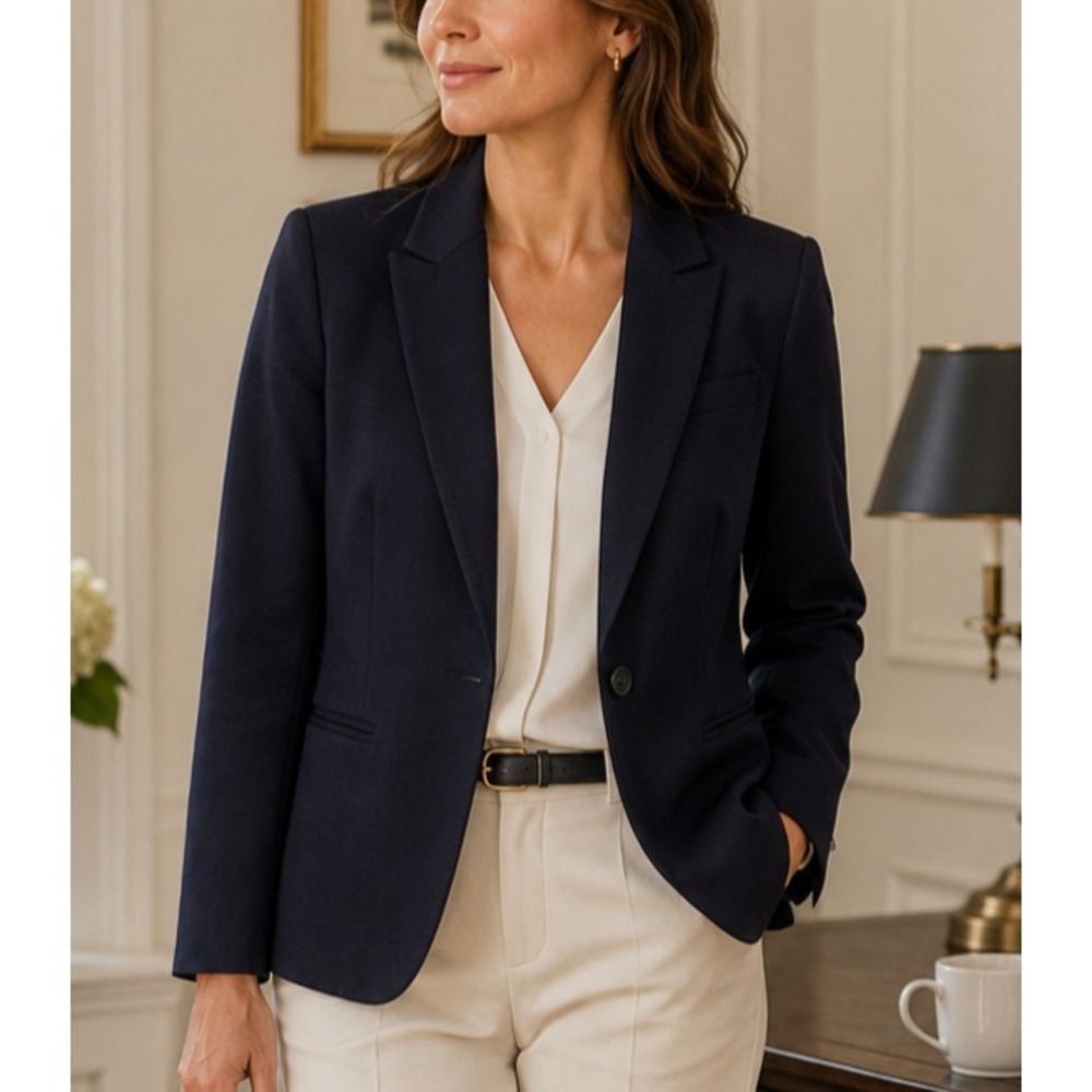 J.Crew Women Parke Blazer Bi-Stretch Jacket Small Career Preppy Classic Polished